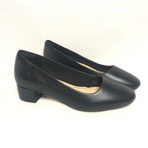 Clarks Leather Black Pumps Heels US 8M UK 39
